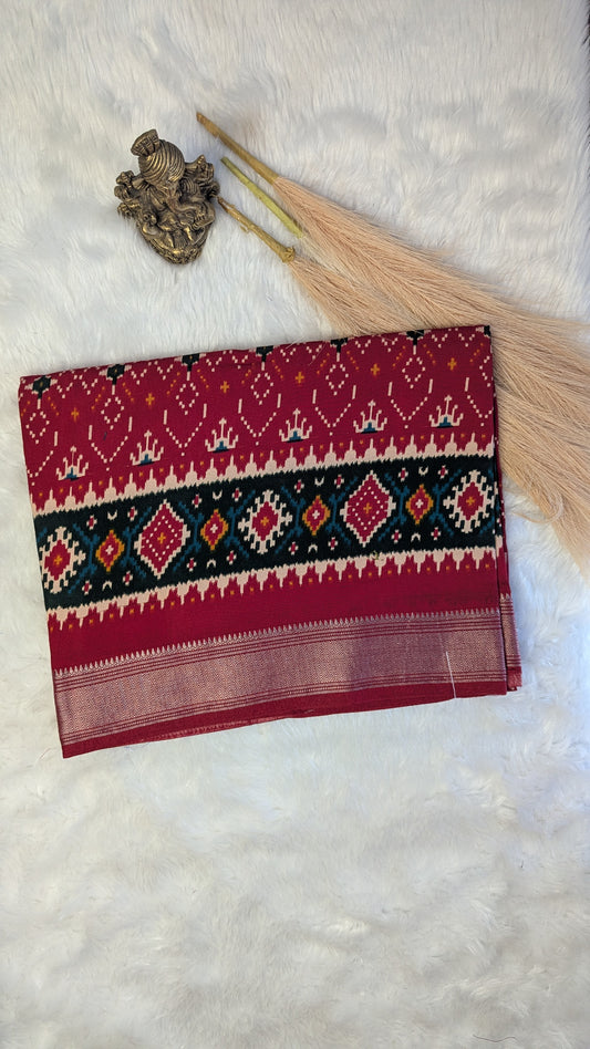 Soft Cotton Patola Print - Red