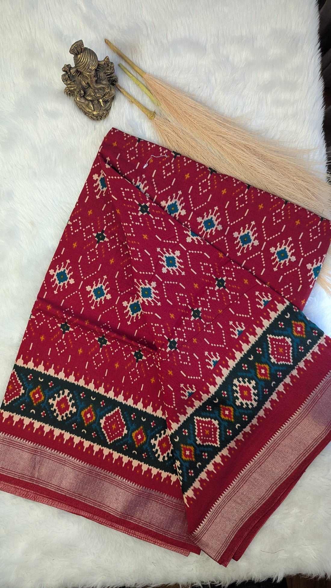 Soft Cotton Patola Print - Red