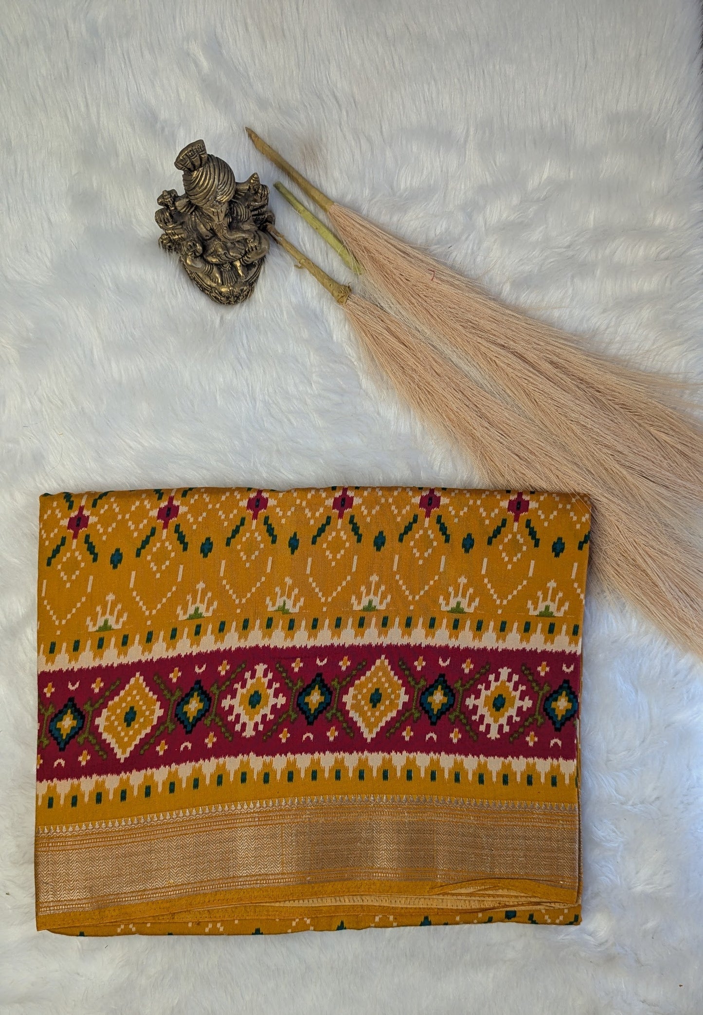 Soft Cotton Patola Print - Yellow