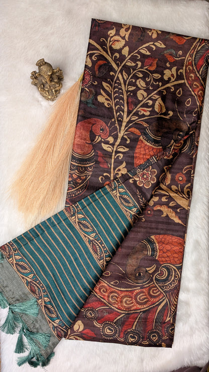 Matka Silk - Kalamkari Saree