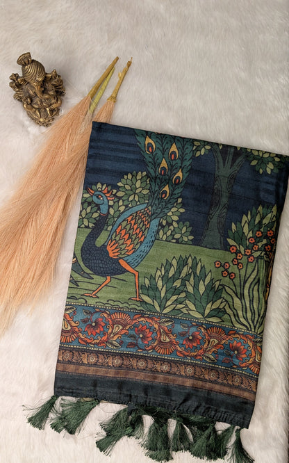 Matka Silk - Kalamkari Saree