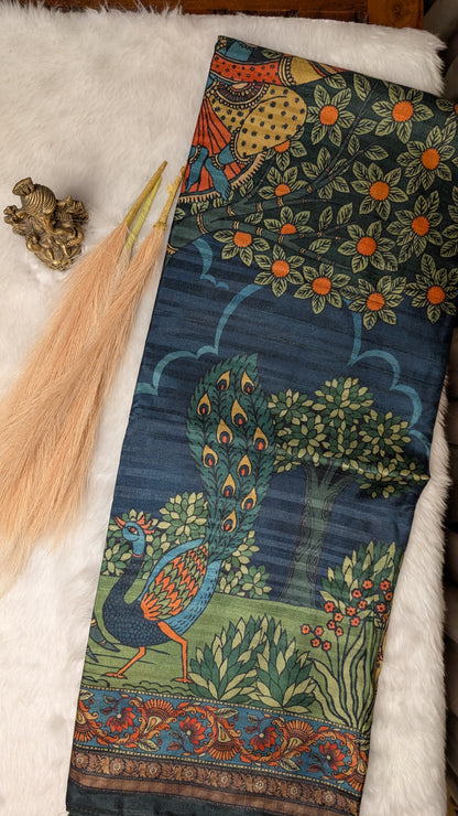 Matka Silk - Kalamkari Saree