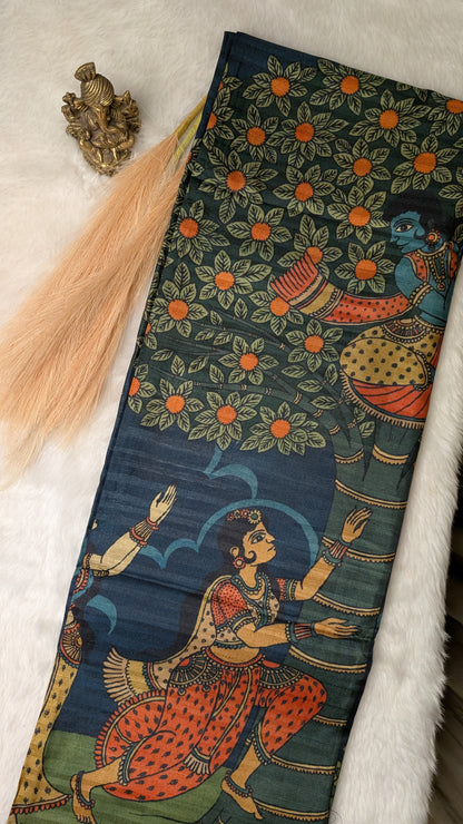 Matka Silk - Kalamkari Saree