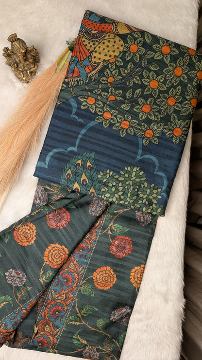 Matka Silk - Kalamkari Saree