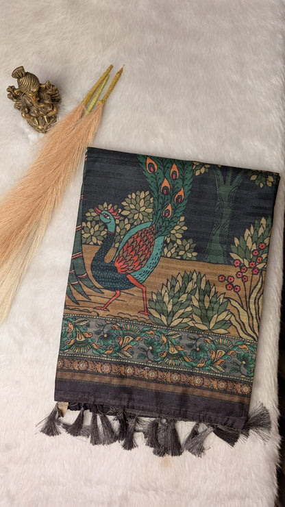 Matka Silk - Kalamkari Saree