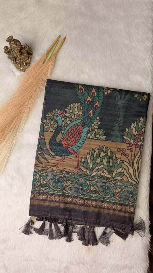 Matka Silk - Kalamkari Saree