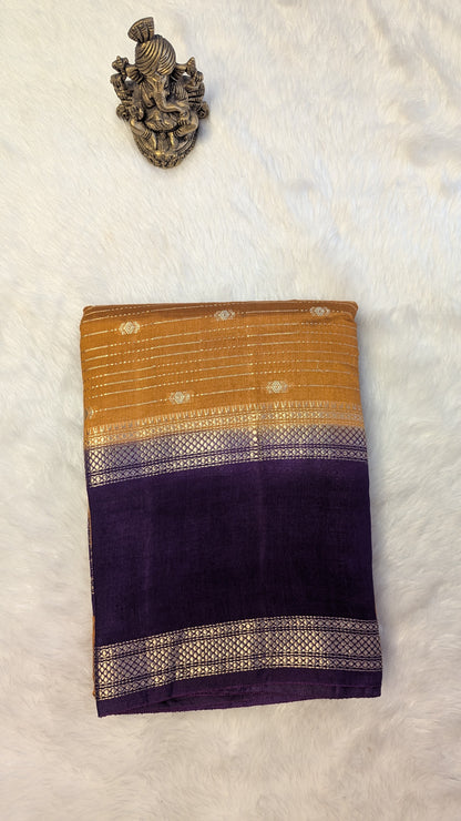 Chanderi Cotton Blend Silk with Bentex Border