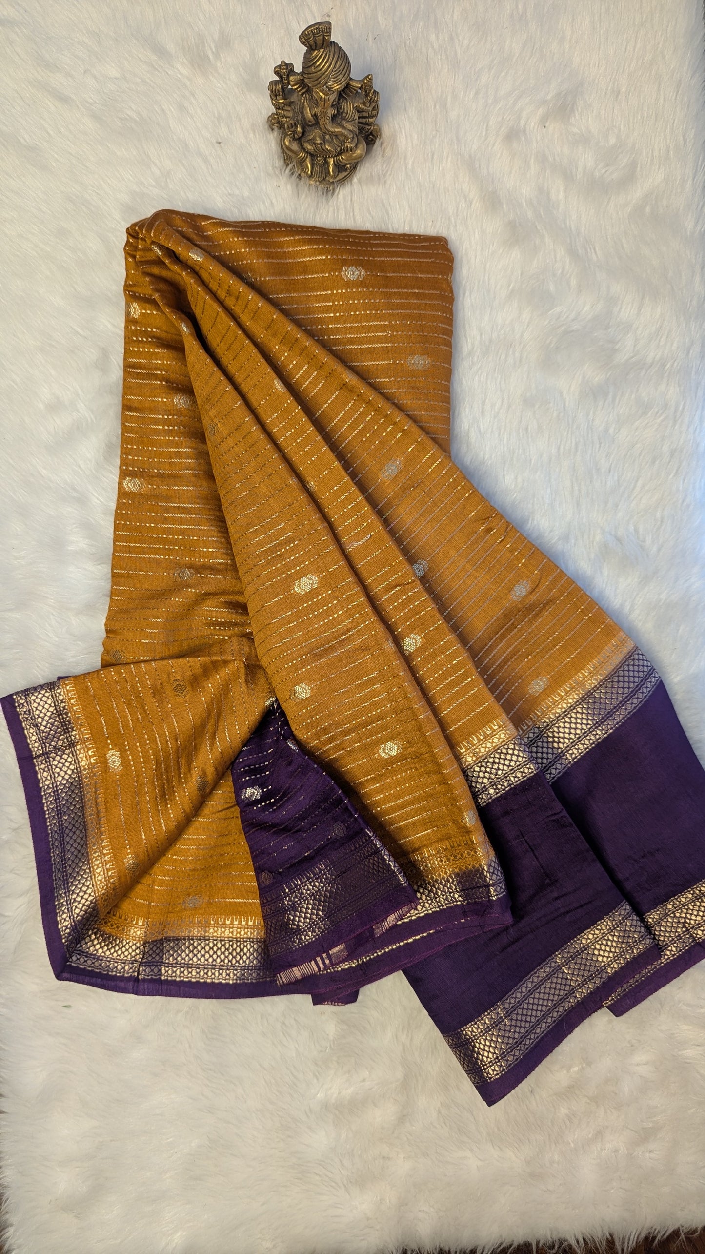 Chanderi Cotton Blend Silk with Bentex Border