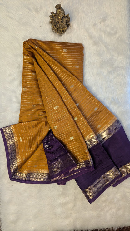 Chanderi Cotton Blend Silk with Bentex Border