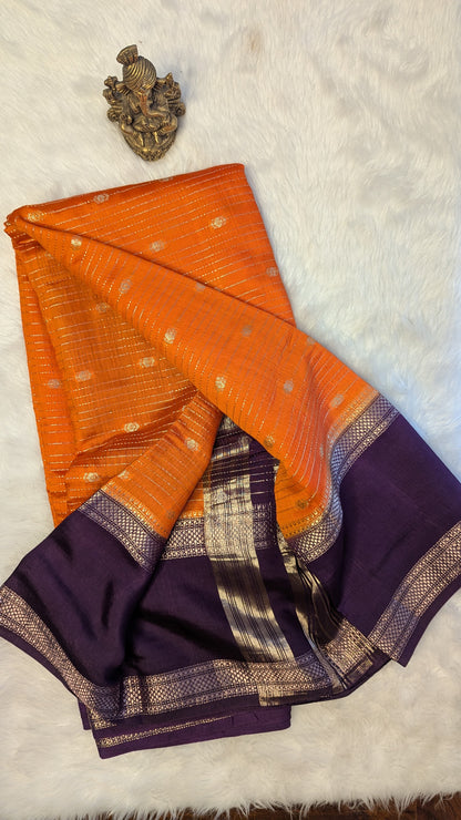 Chanderi Cotton Blend Silk with Bentex Border