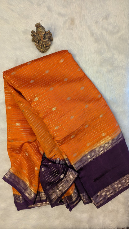 Chanderi Cotton Blend Silk with Bentex Border