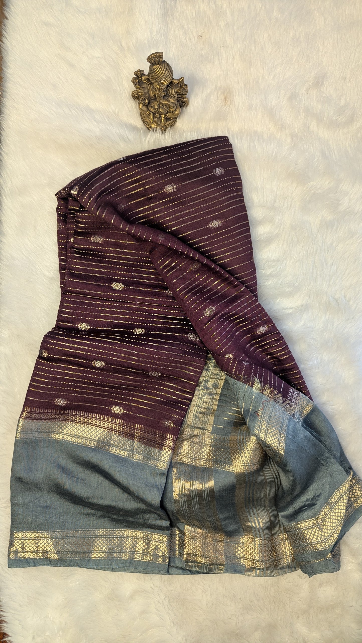 Chanderi Cotton Blend Silk with Bentex Border