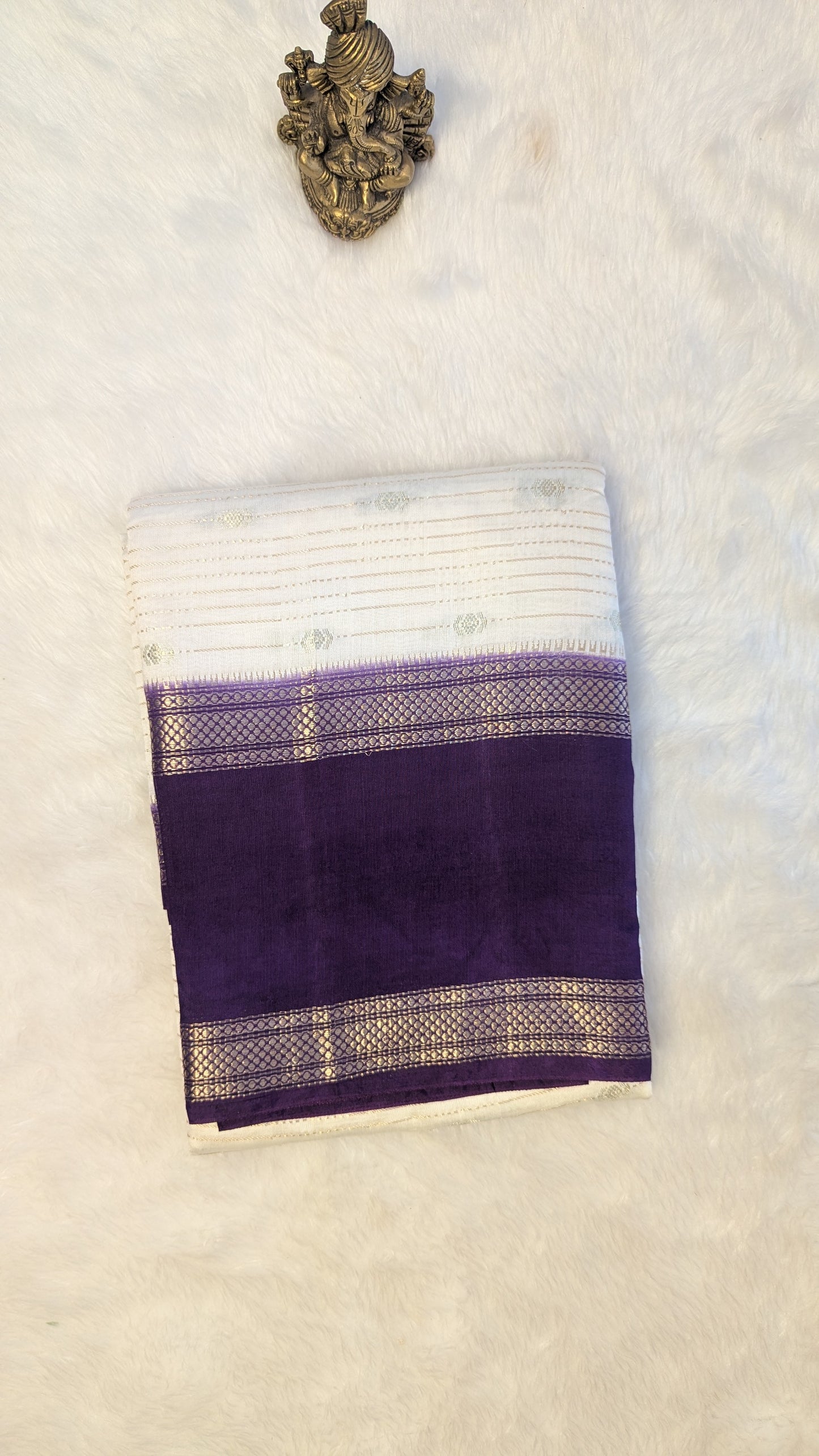 Chanderi Cotton Blend Silk with Bentex Border