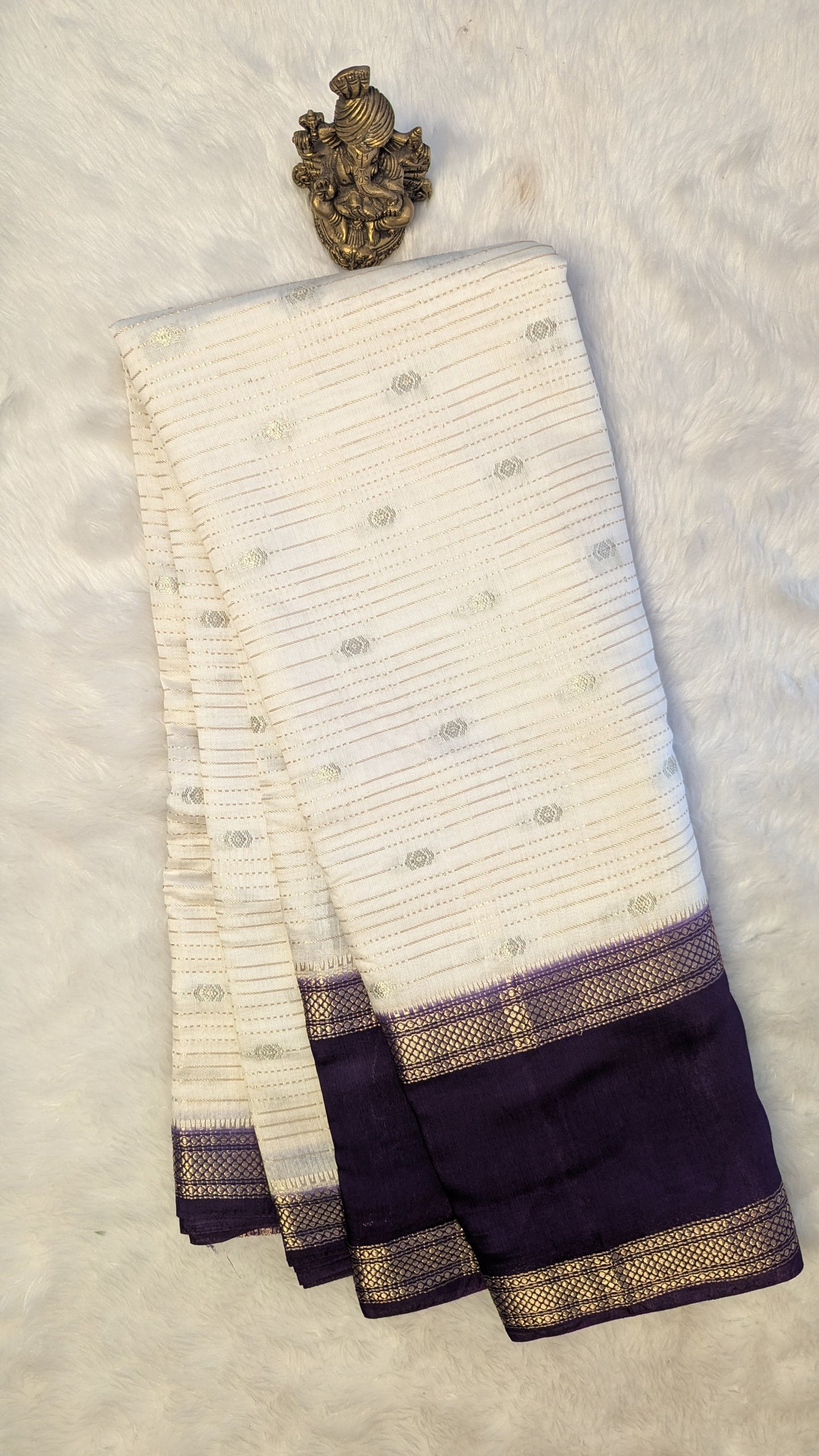 Chanderi Cotton Blend Silk with Bentex Border