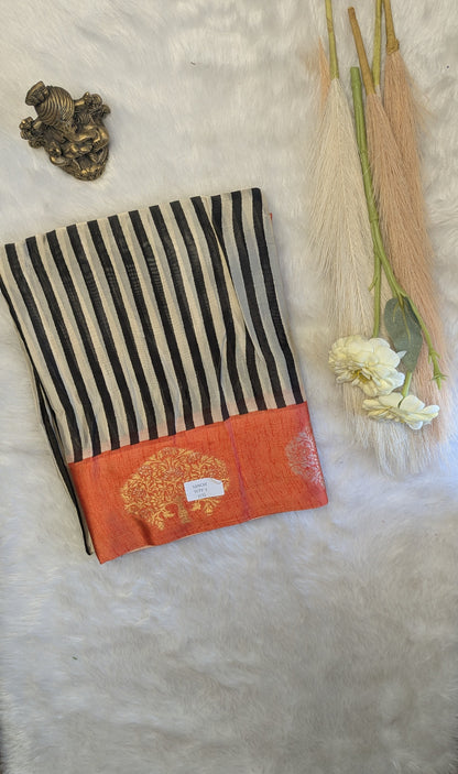 Bangalore Silk with Contrast Border and Zari Work