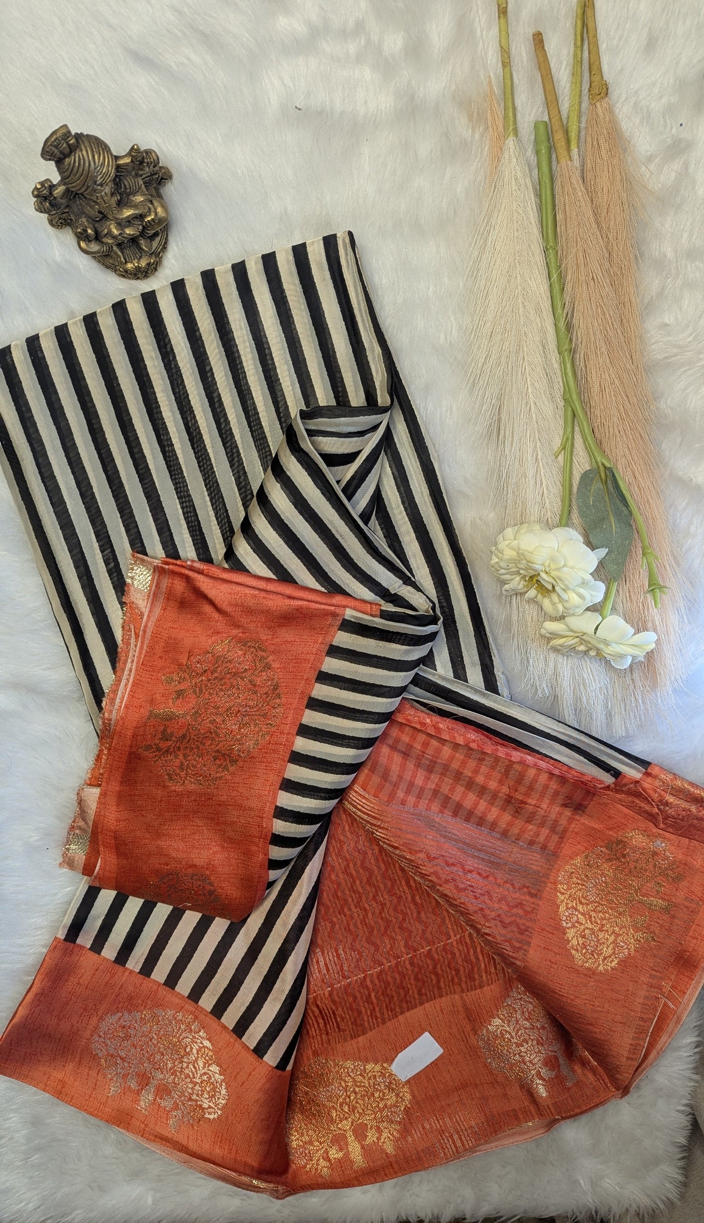 Bangalore Silk with Contrast Border and Zari Work