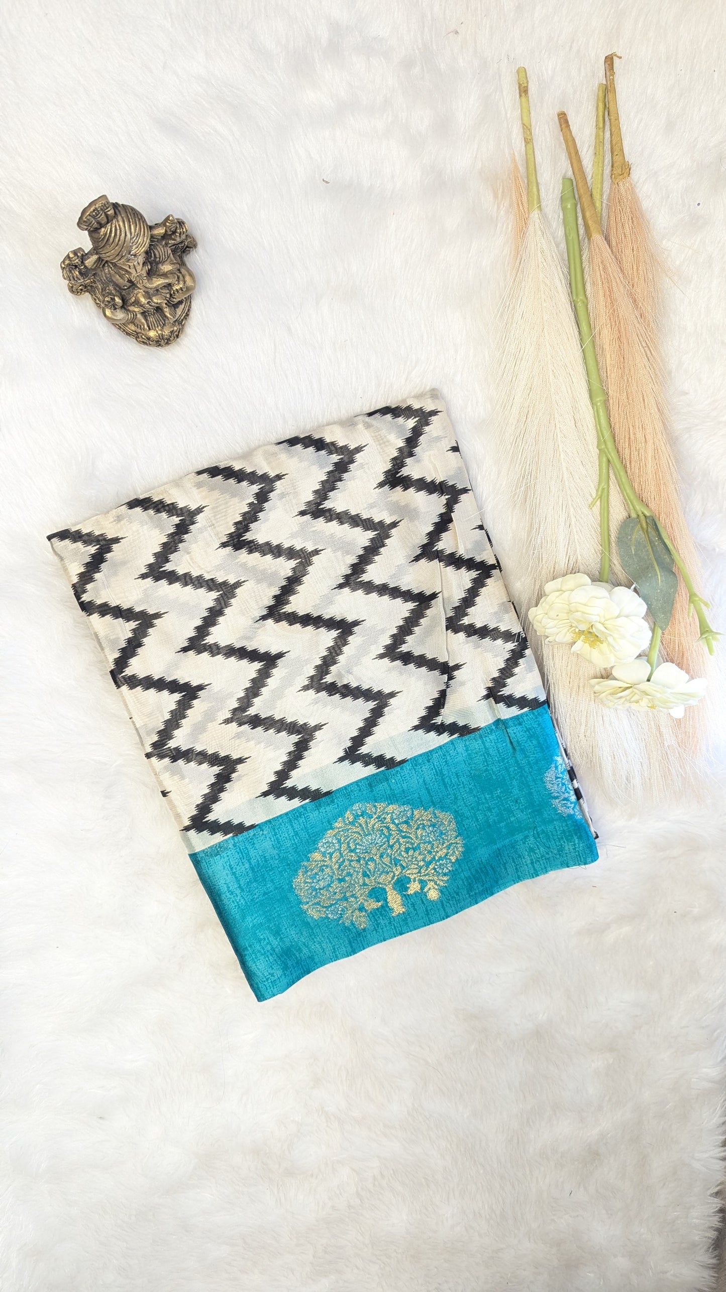 Bangalore Silk with Contrast Border and Zari Work