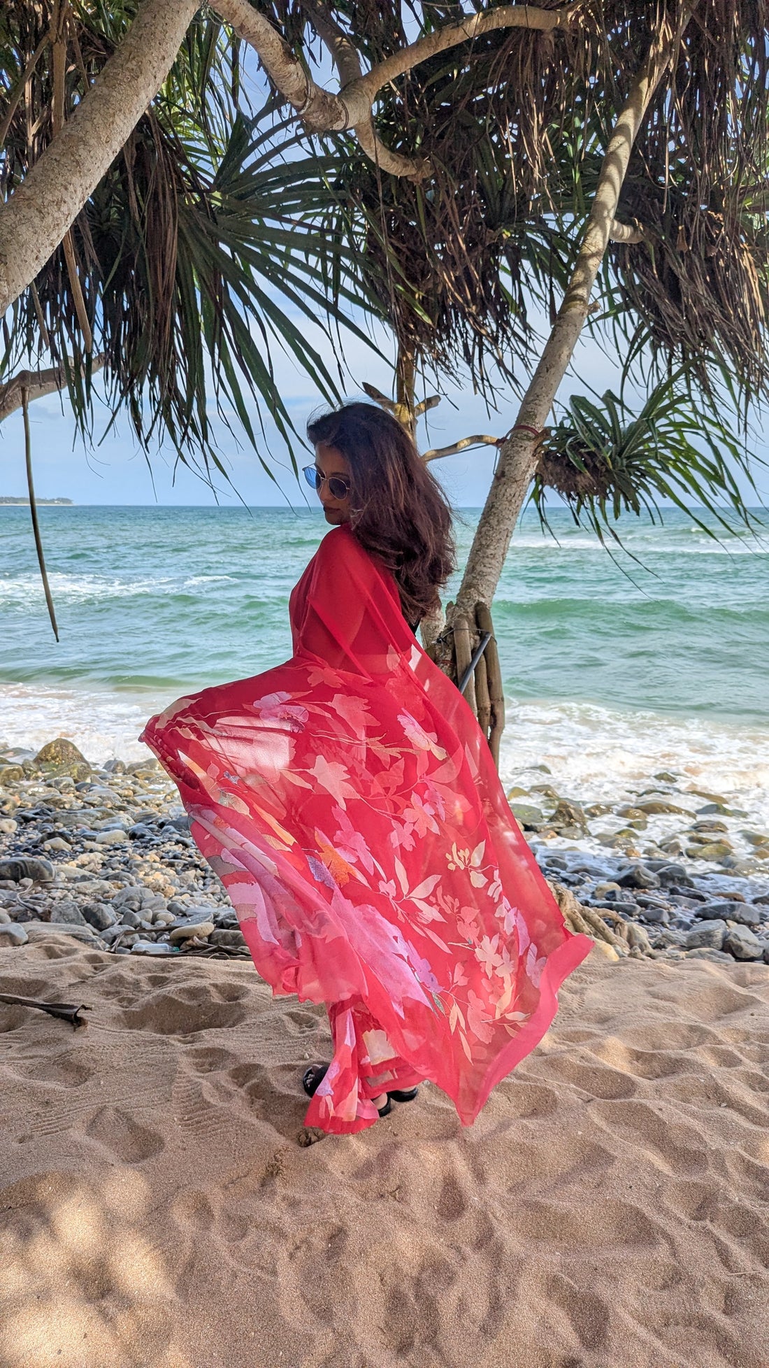 Premium Georgette Floral Design Saree