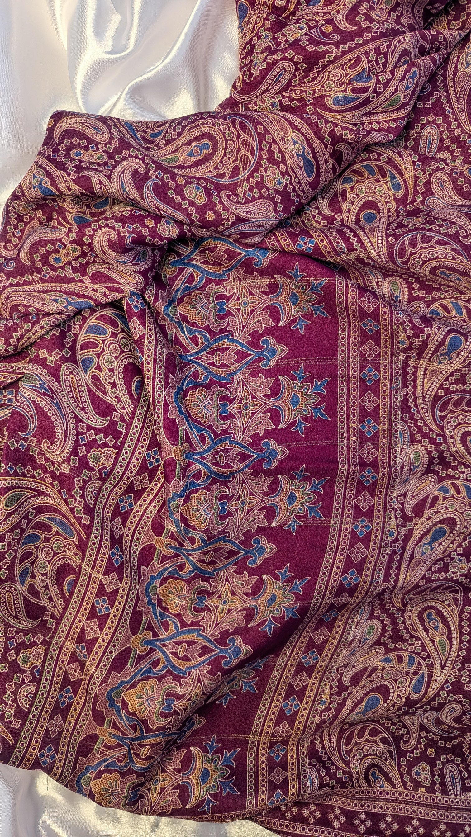 Soft Finish Saree with Intricate Prints and Elegant Double Border