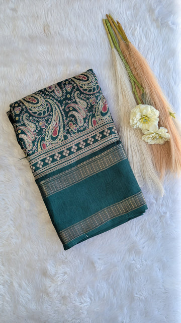 Soft Finish Saree with Intricate Prints & Elegant Double Border