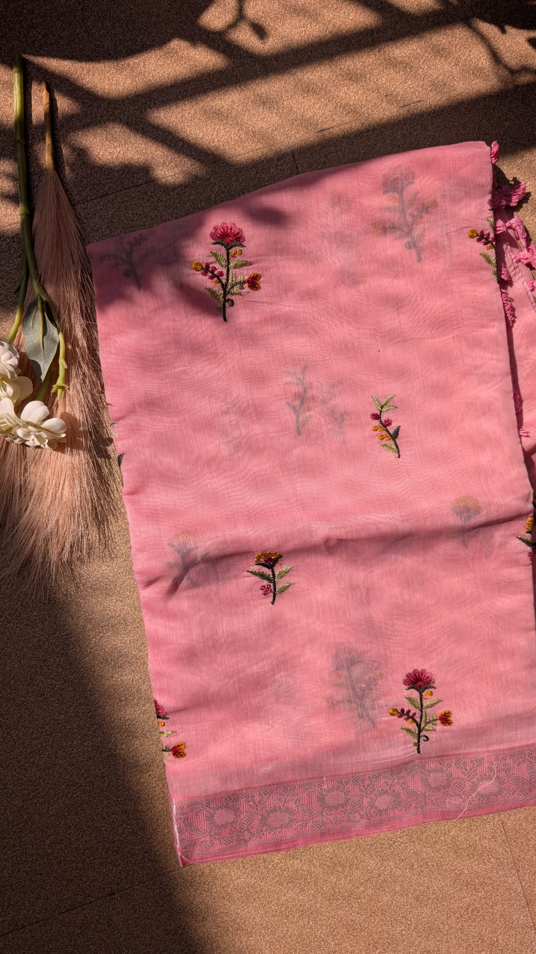 Summer Cotton Saree with Embroidery work