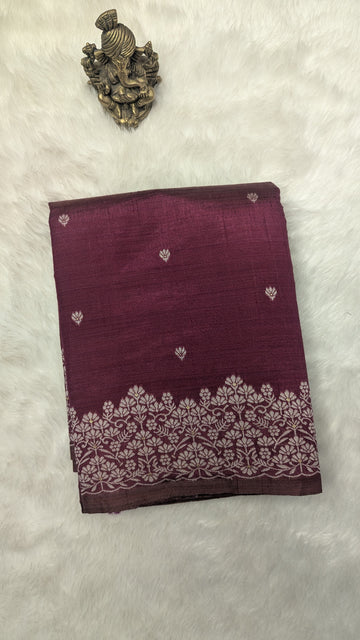 Dupion Cotton Silk with Thread Work