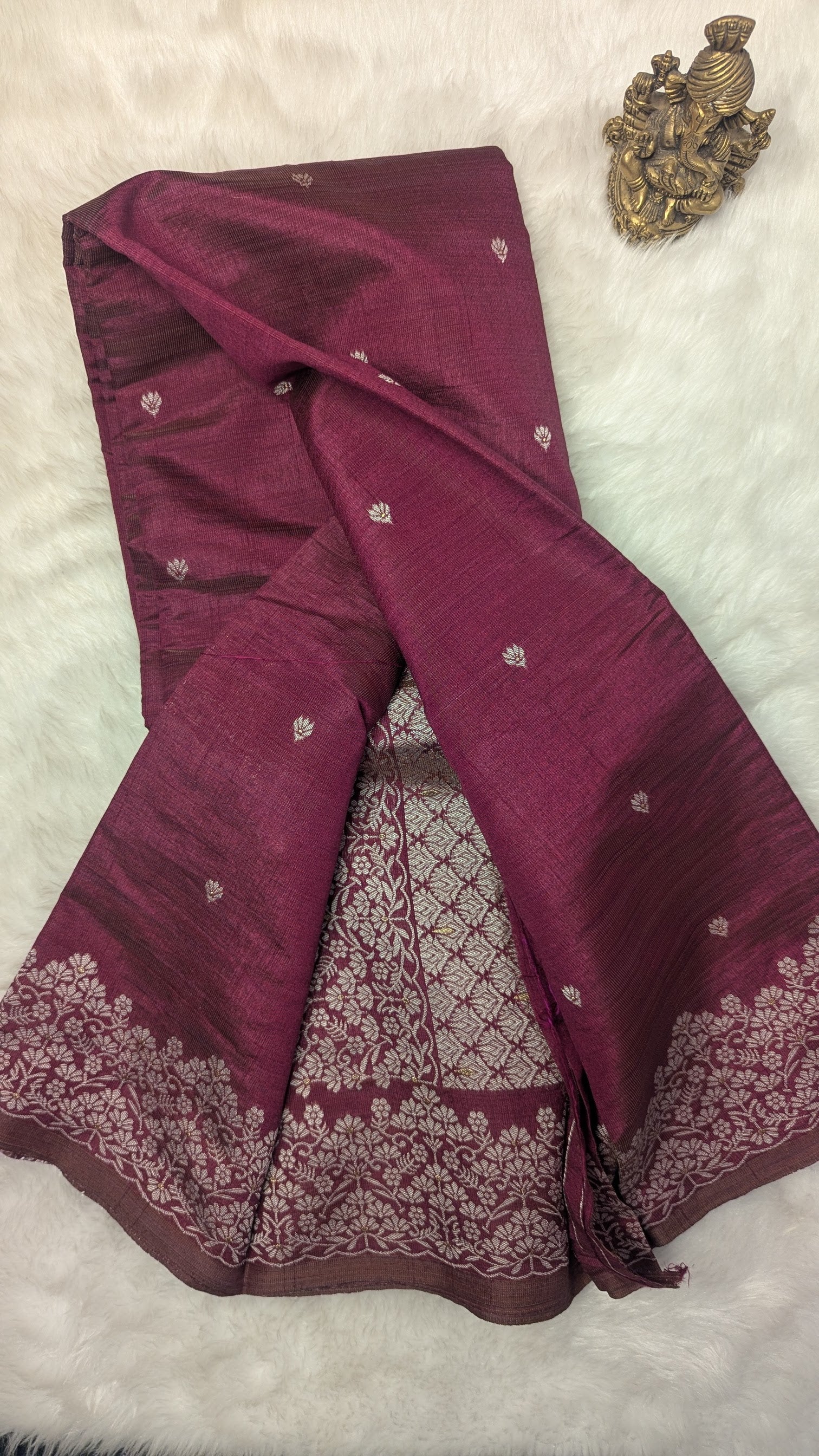 Dupion Cotton Silk with Thread Work