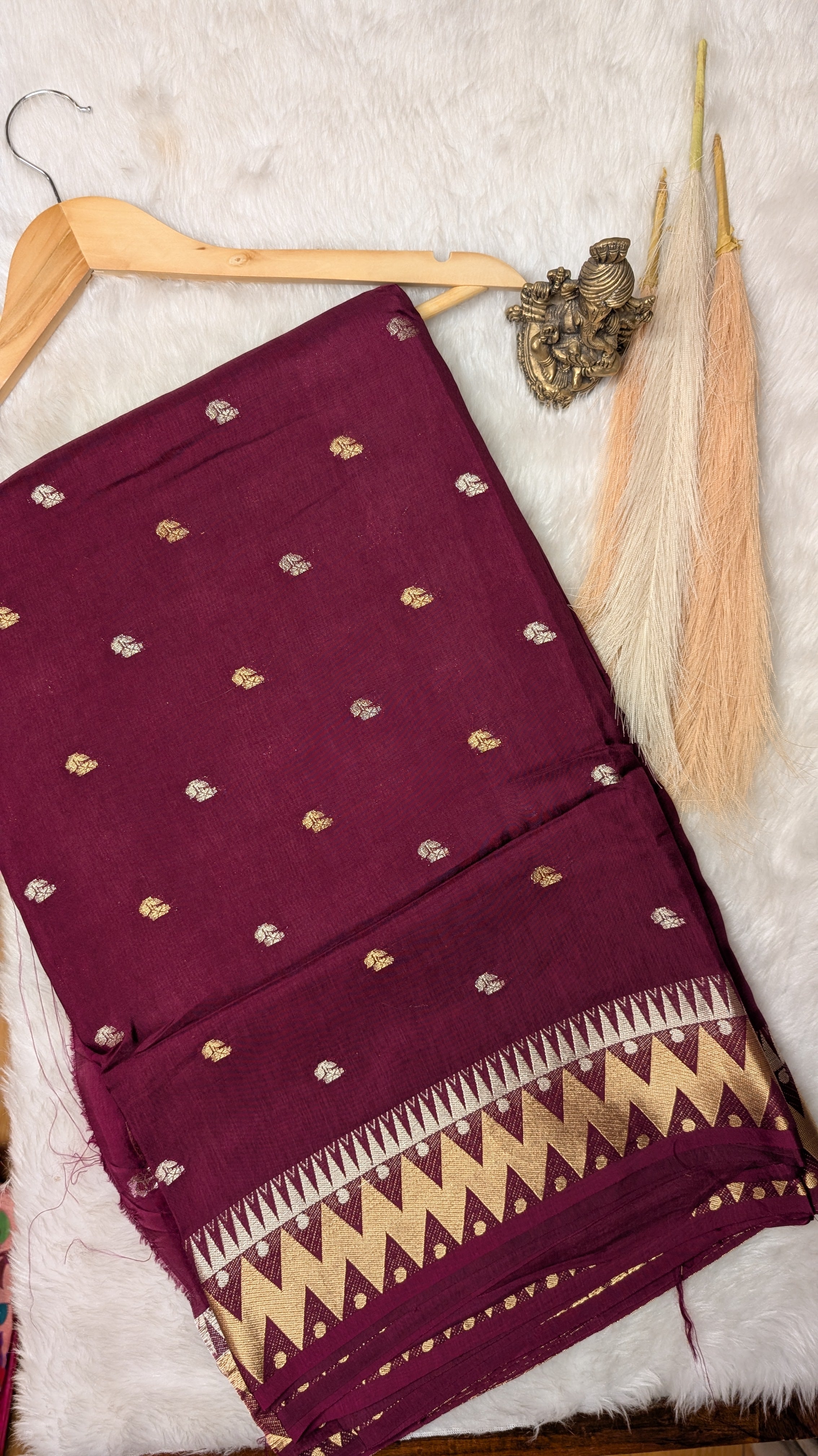 Viscose Crepe Silk with Buttas