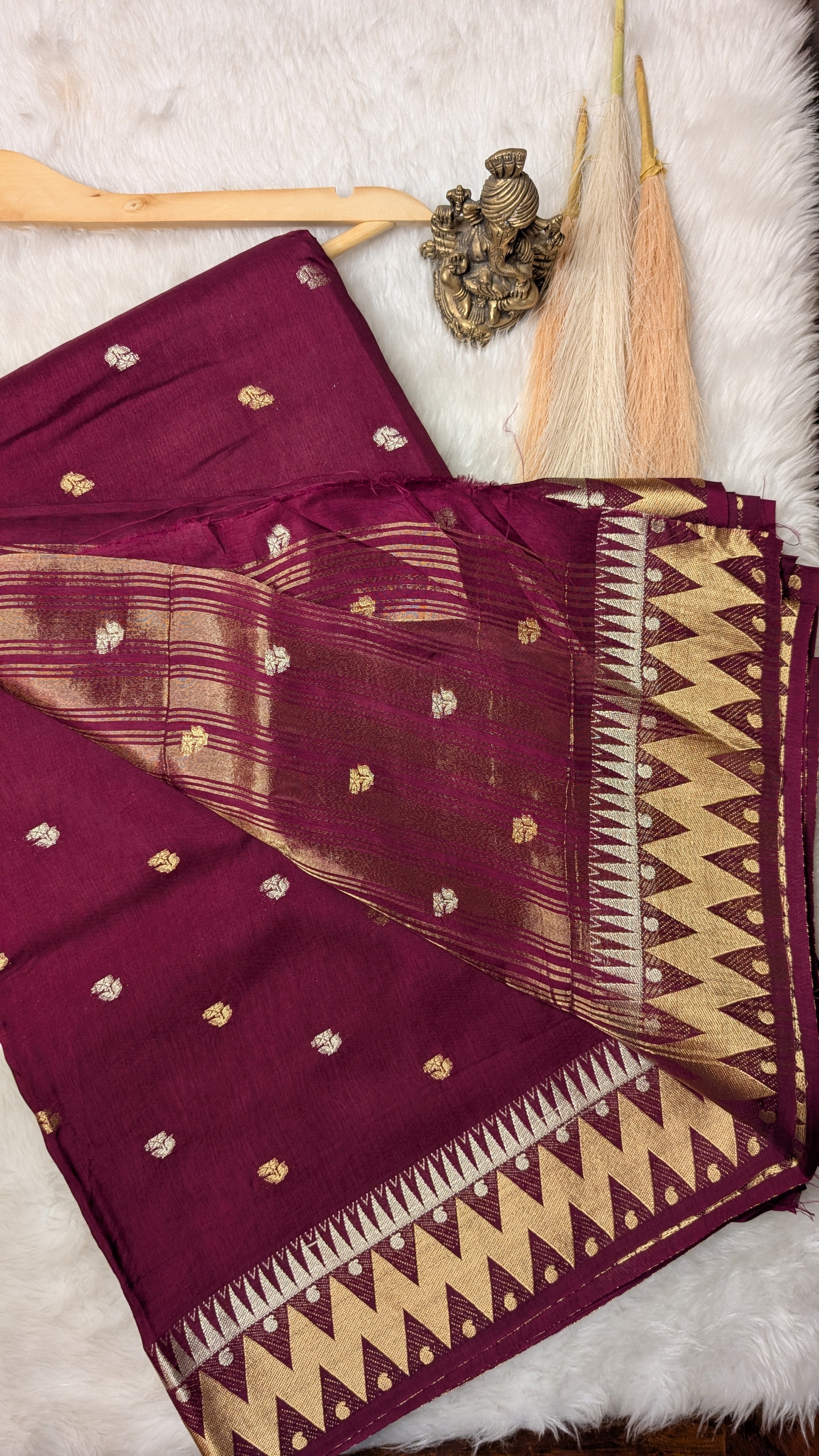 Viscose Crepe Silk with Buttas