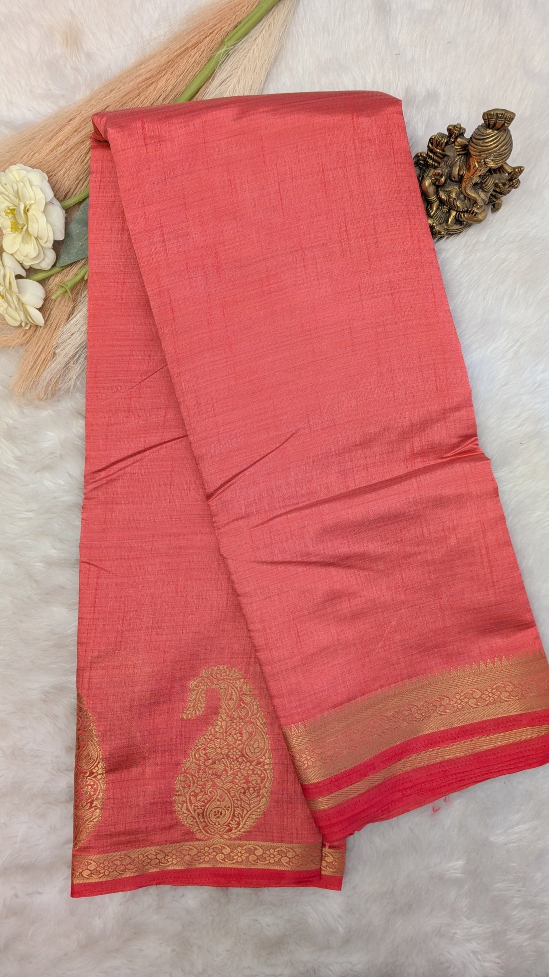 Semi Tussar Silk Mango Design