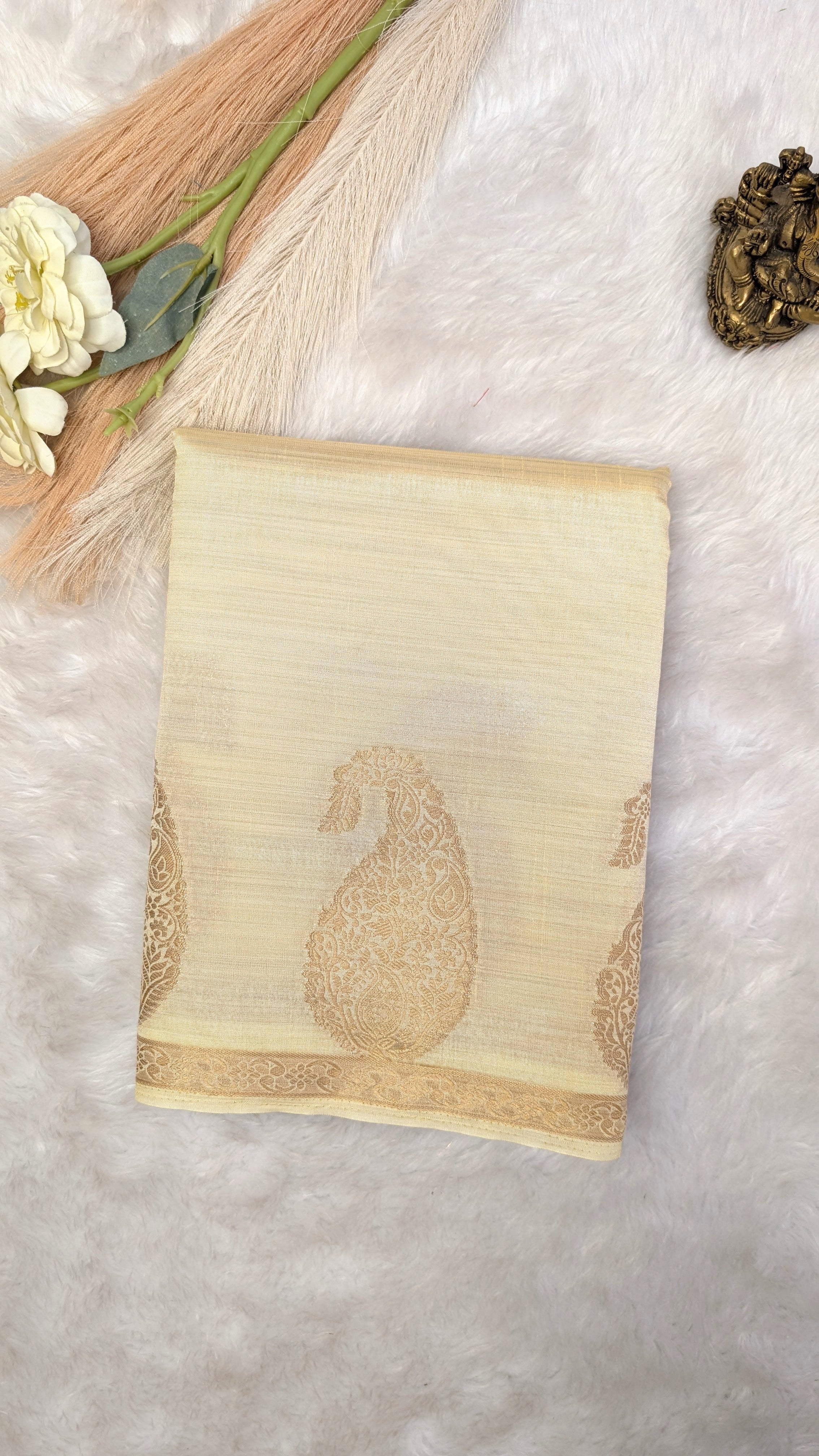 Semi Tussar Silk Mango Design