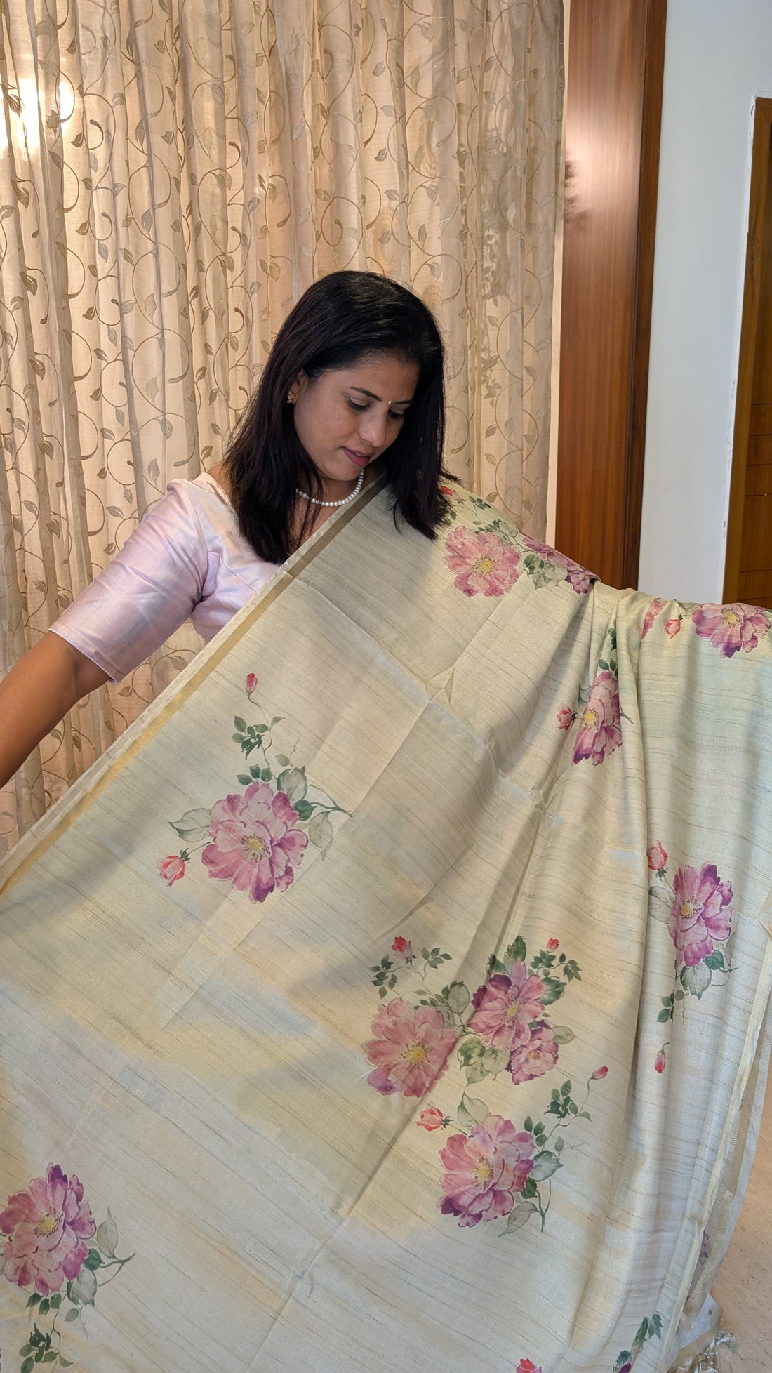 Tussar Silk Designer Saree