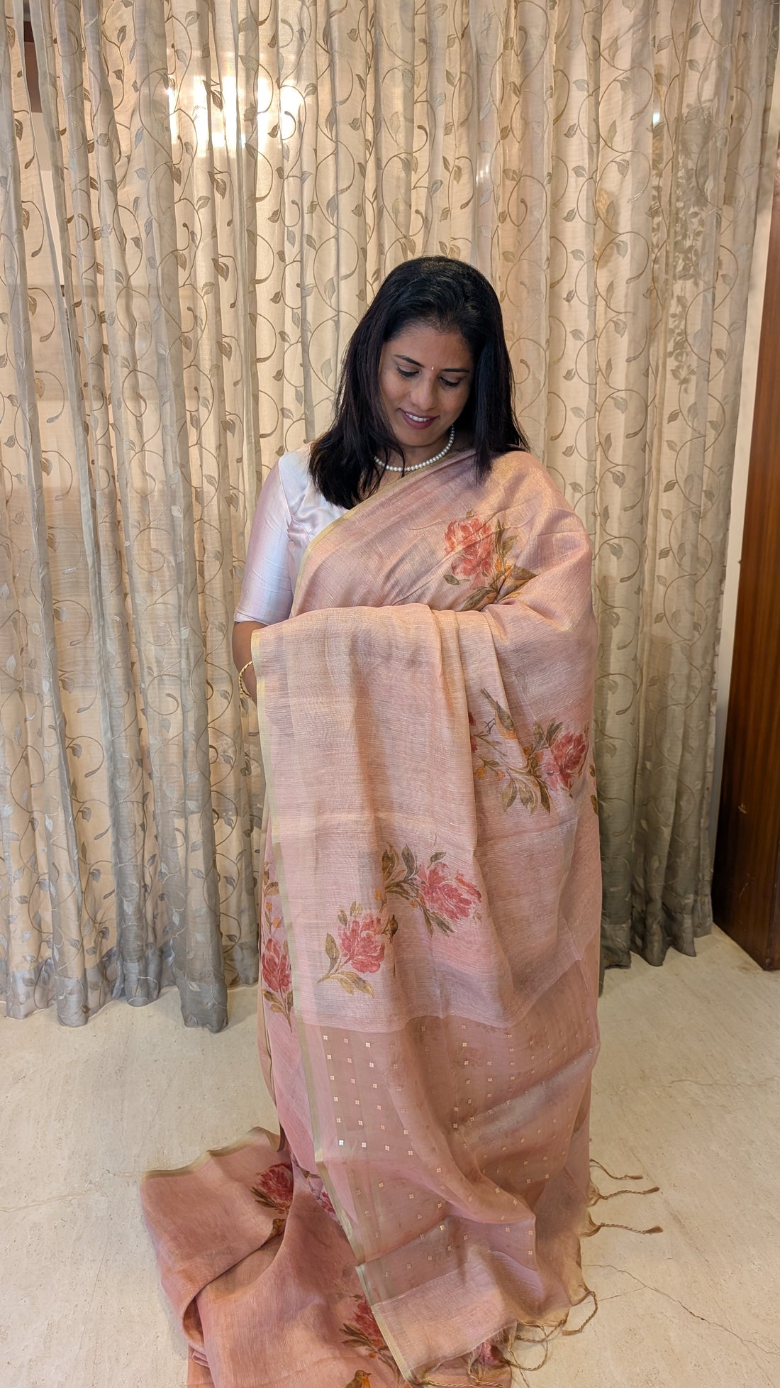 Tissue Tussar Silk Designer Saree