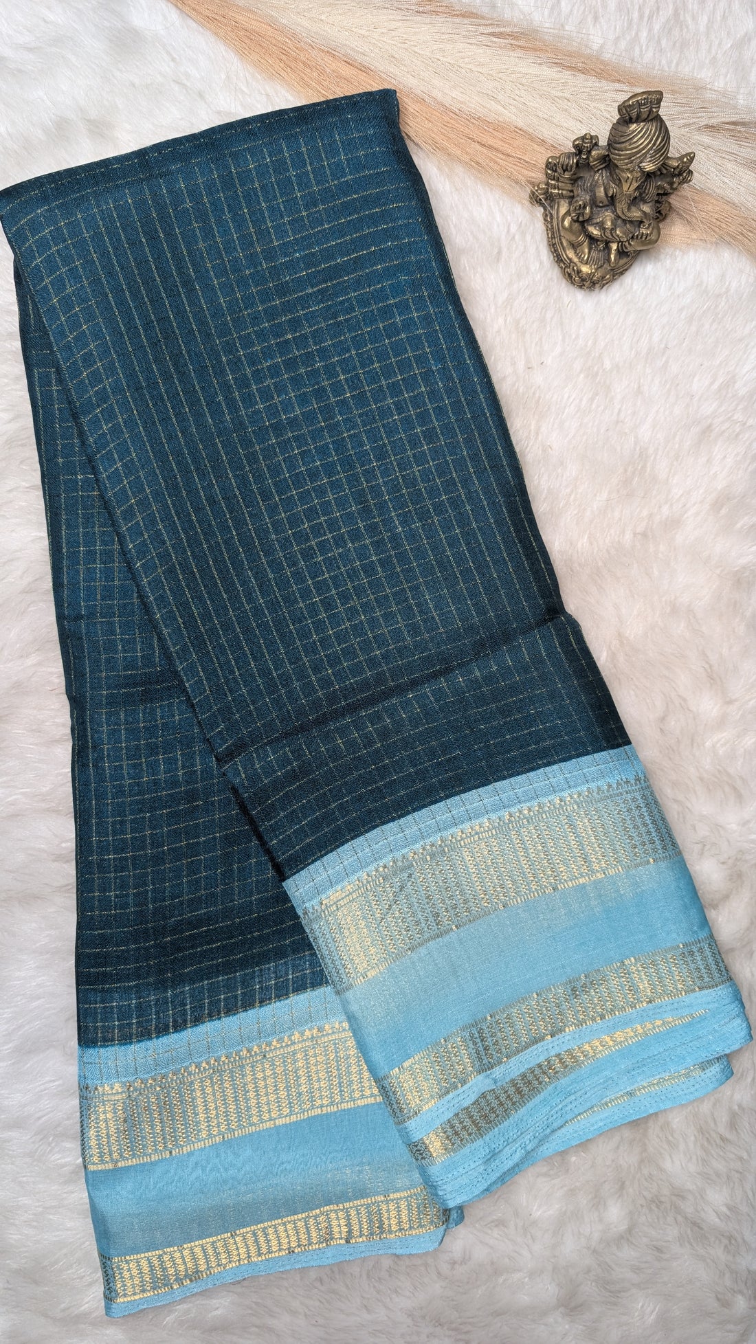 Semi Mysore Silk with Contrast Border