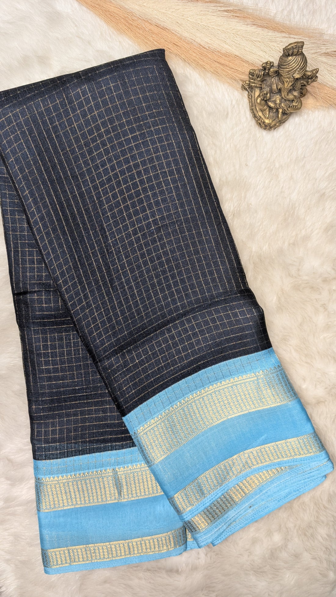 Semi Mysore Silk with Contrast Border