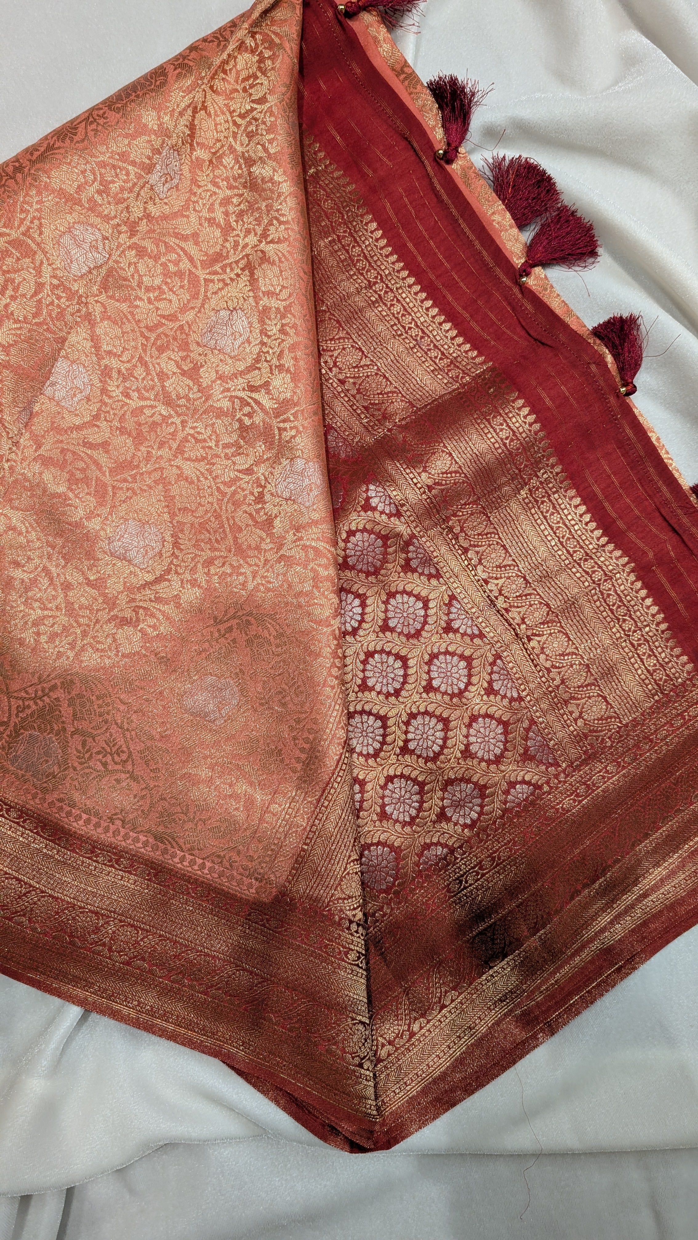 Banaras Crepe- Peach