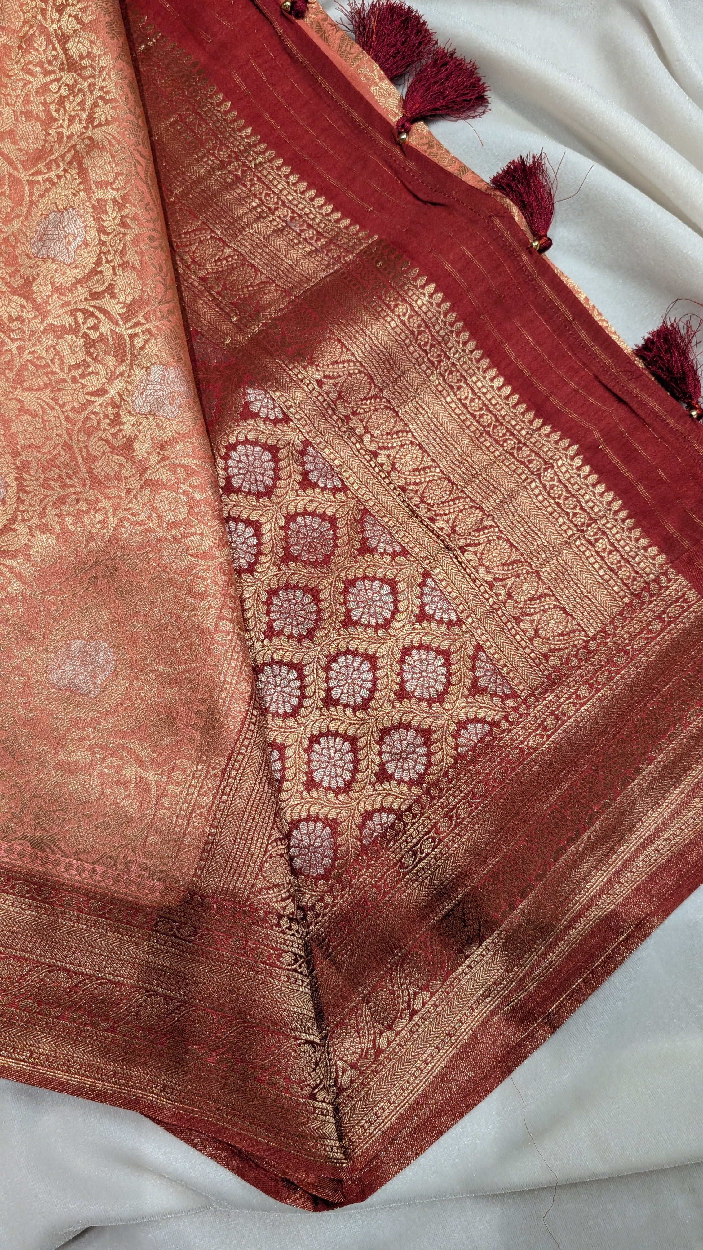 Banaras Crepe- Peach