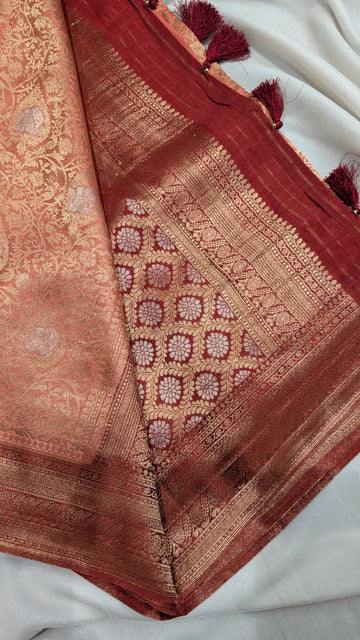 Banaras Crepe- Peach
