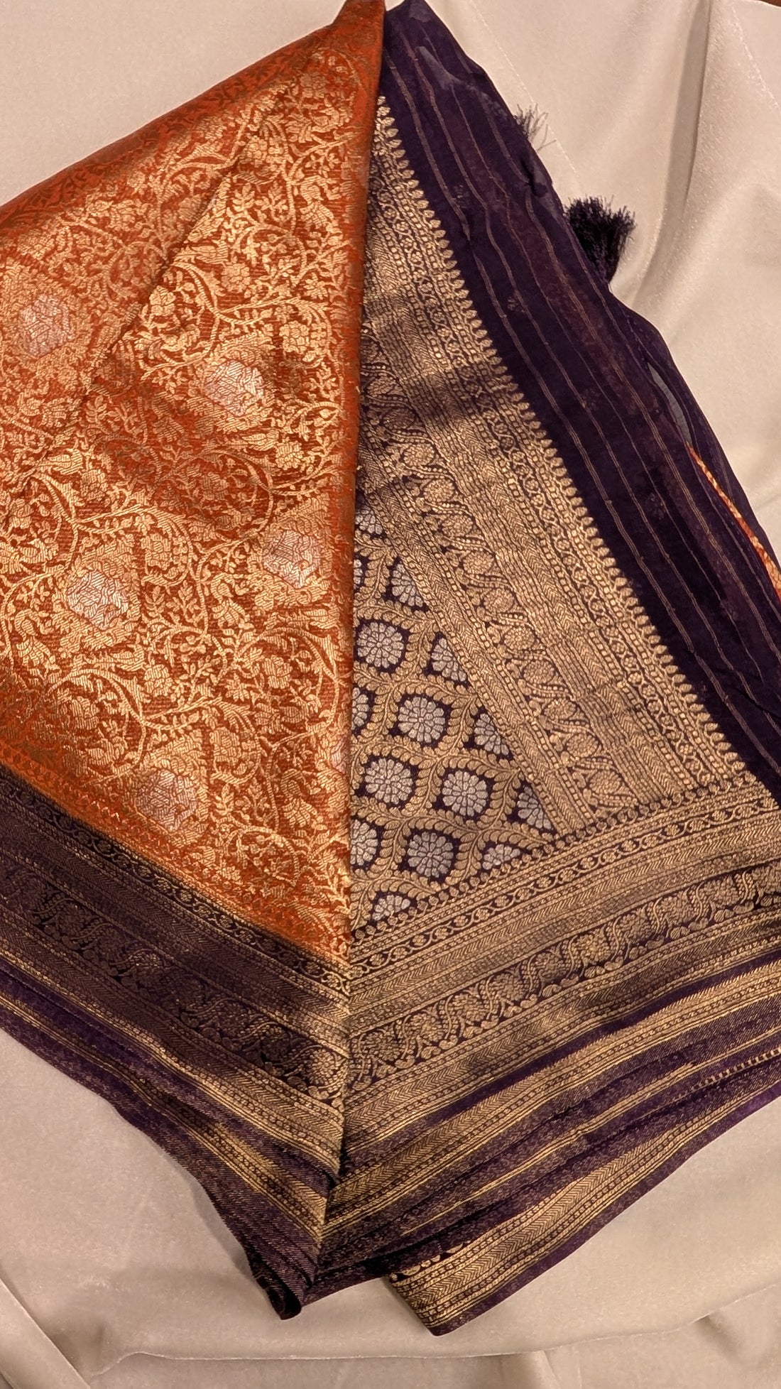 Banaras Jal- Rust Orange