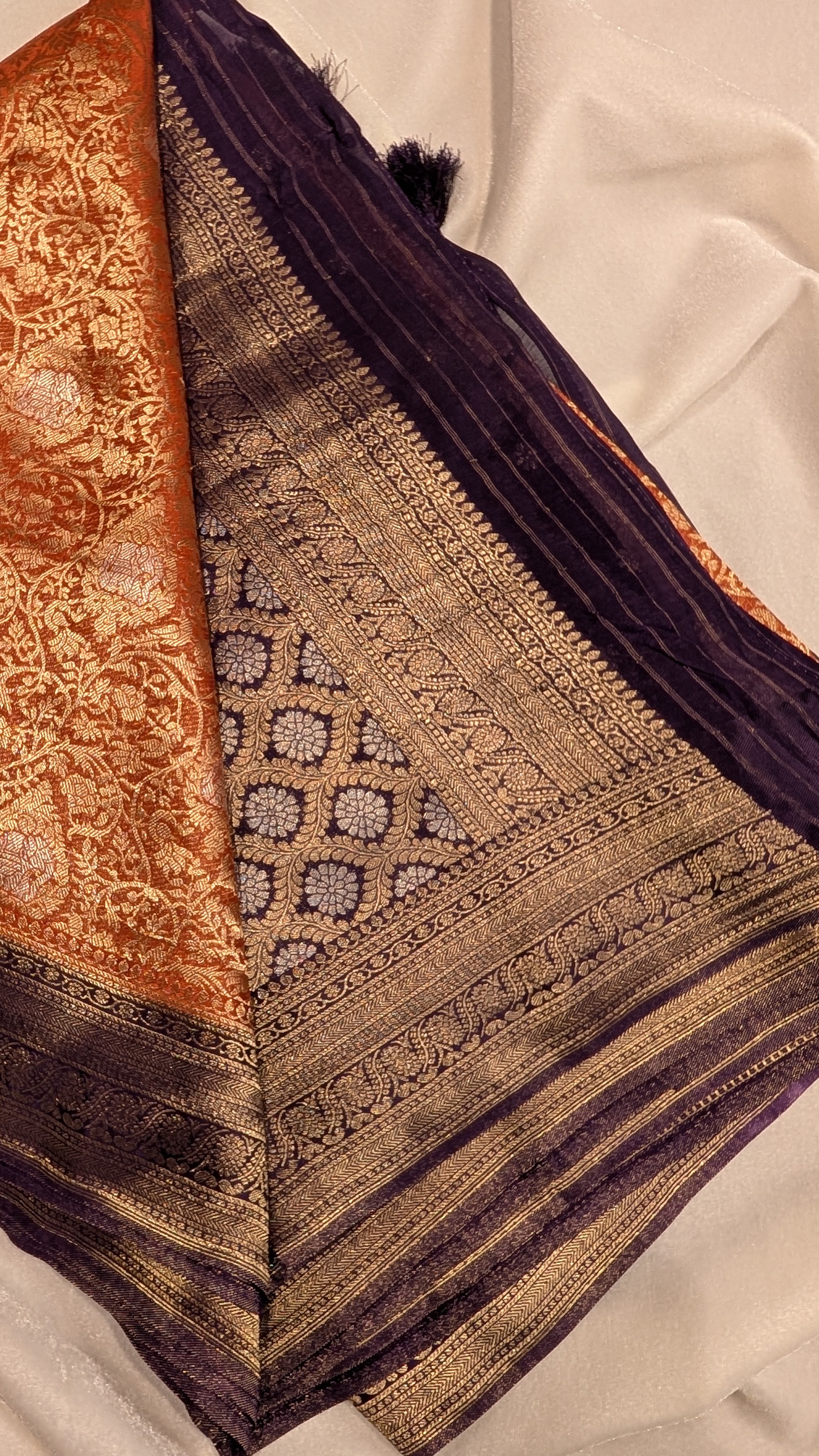 Banaras Jal- Rust Orange