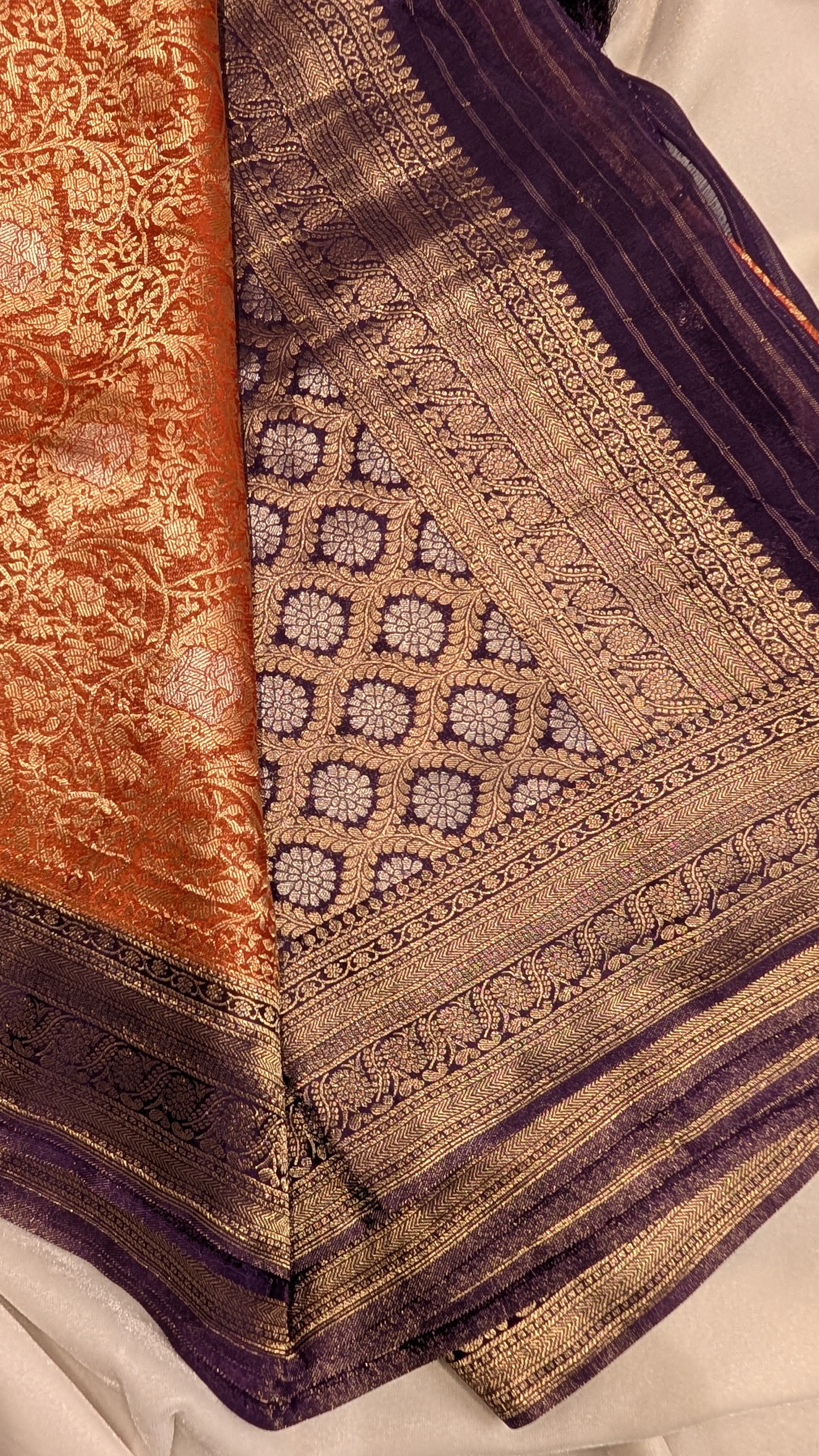 Banaras Jal- Rust Orange
