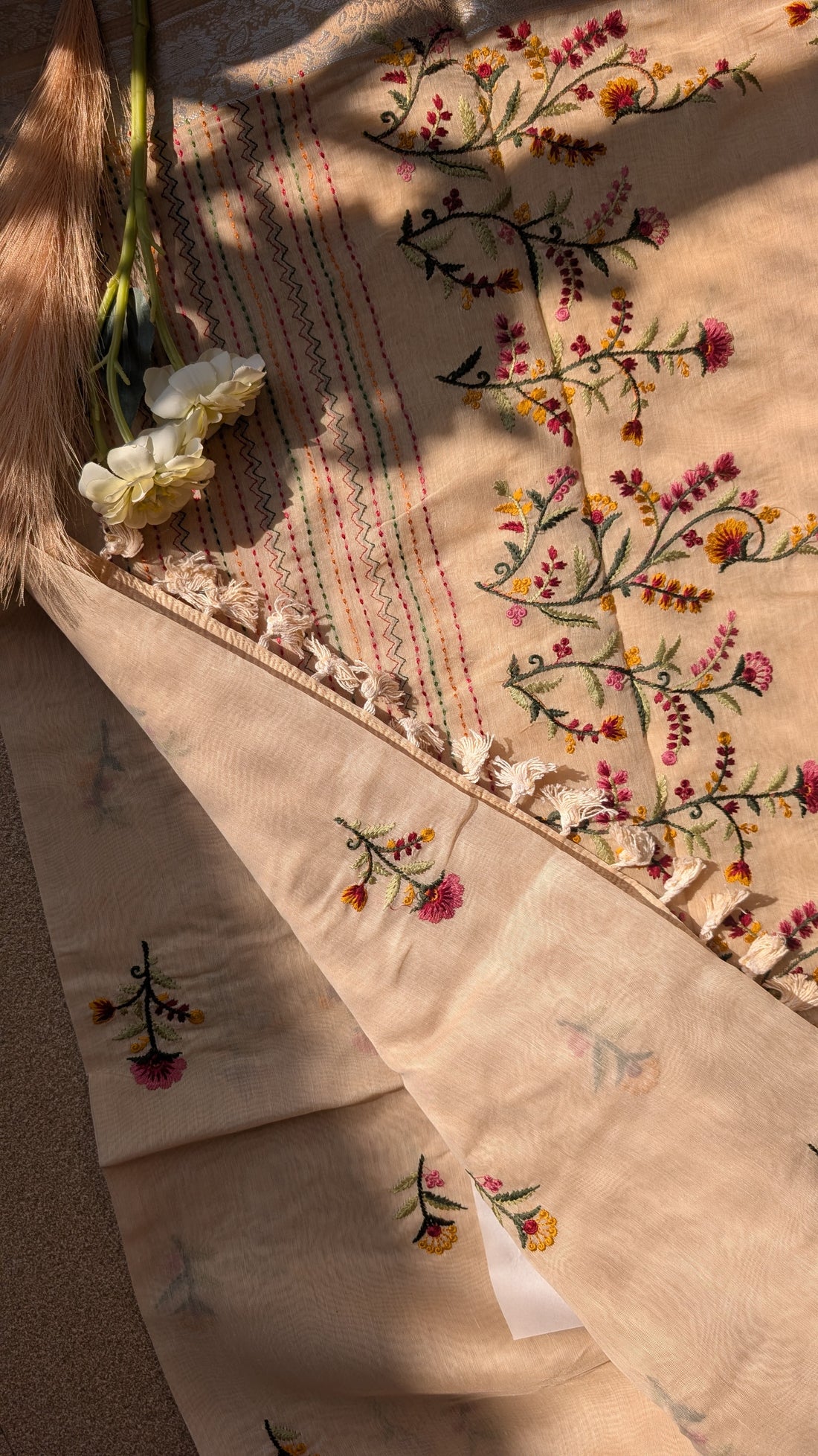 Summer Cotton Saree with Embroidery work