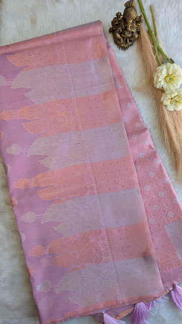 Cotton Saree with Silver Zari