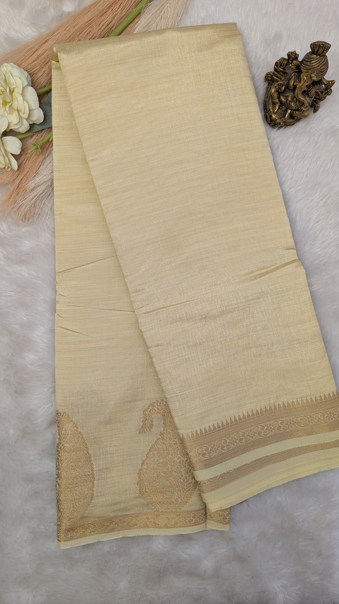 Semi Tussar Silk Mango Design