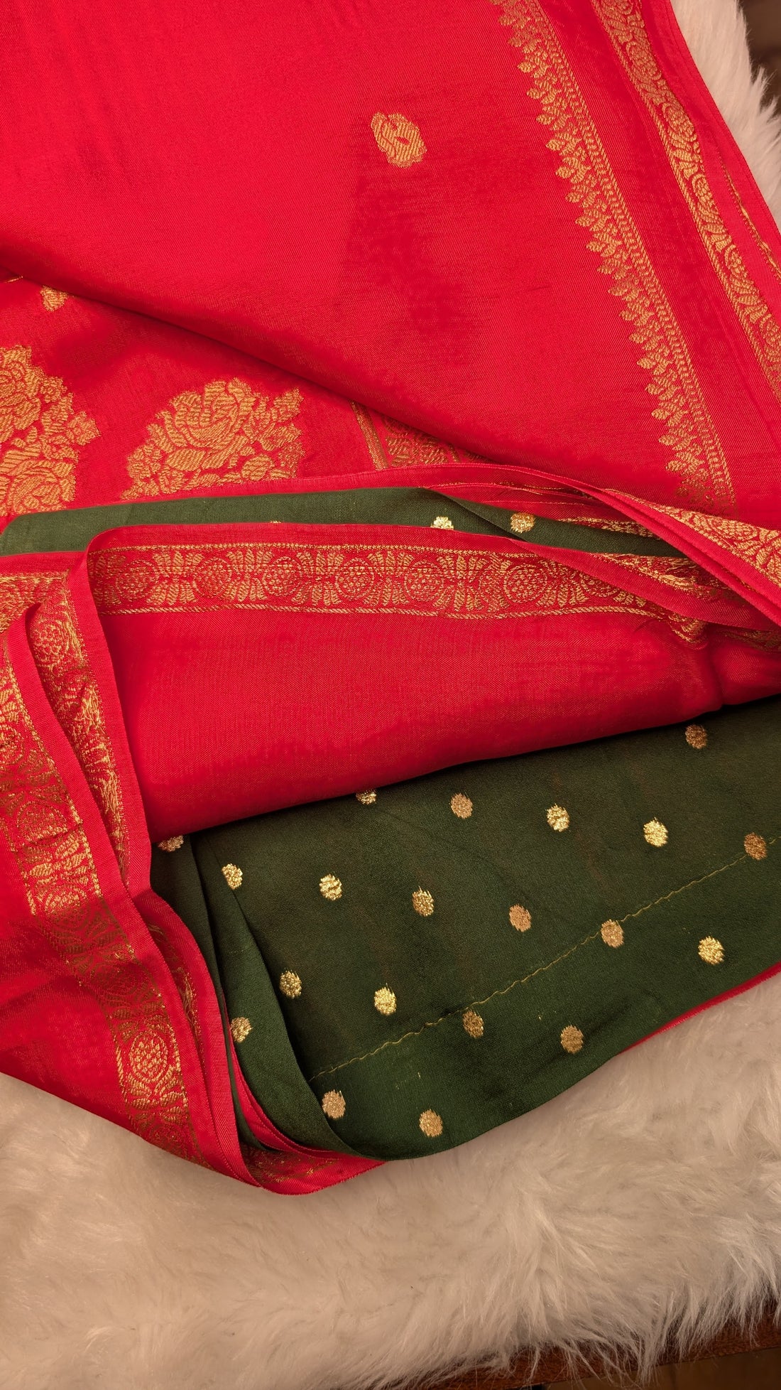 Viscose Silk with Gap Border (Pink)