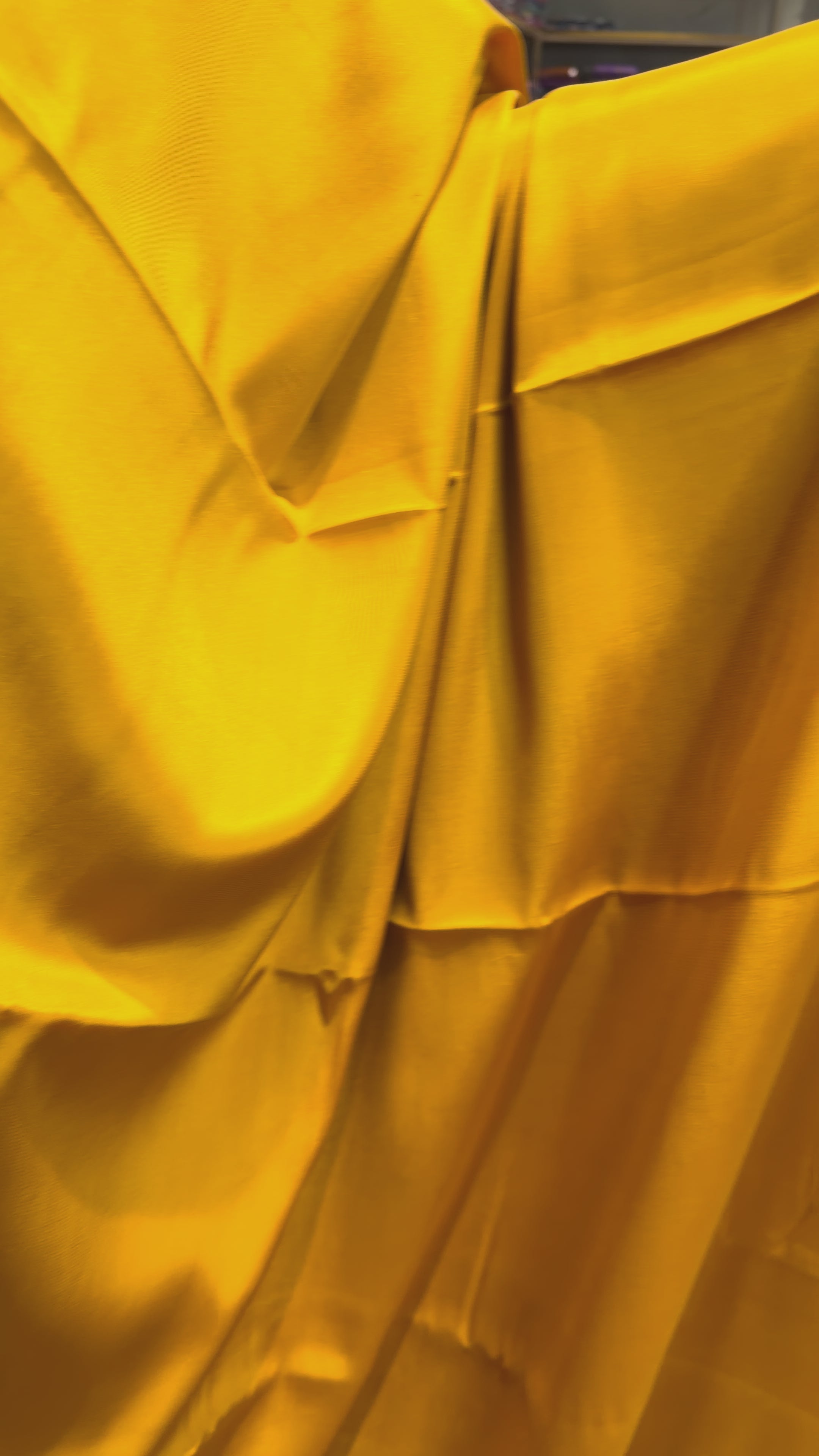 Pure Mysore Crepe Silk- Mustard